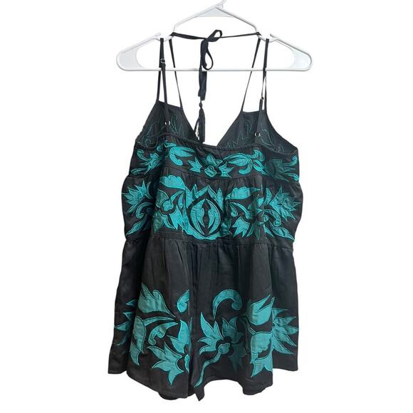 Free People Everblue Romper Black Blue XS - Picture 11 of 12